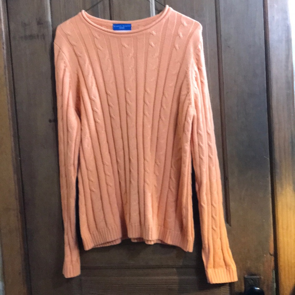 Karen Scott Sport Women’s Neck Cable Sweater
